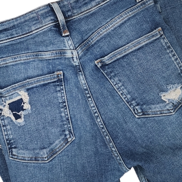 Free People We The Free Sabrina Super Skinny Distressed High Rise Jeans Size 25. - Picture 9 of 10
